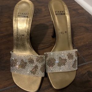 Stuart Weitzman slip on dress sandals